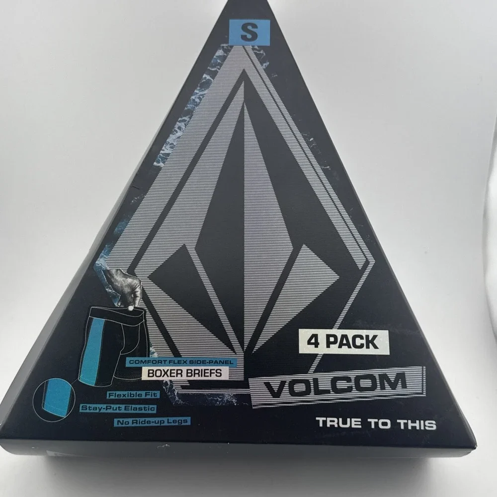 Volcom Sport-Performance Boxer Briefs - 4-Pack Multicolor Size S